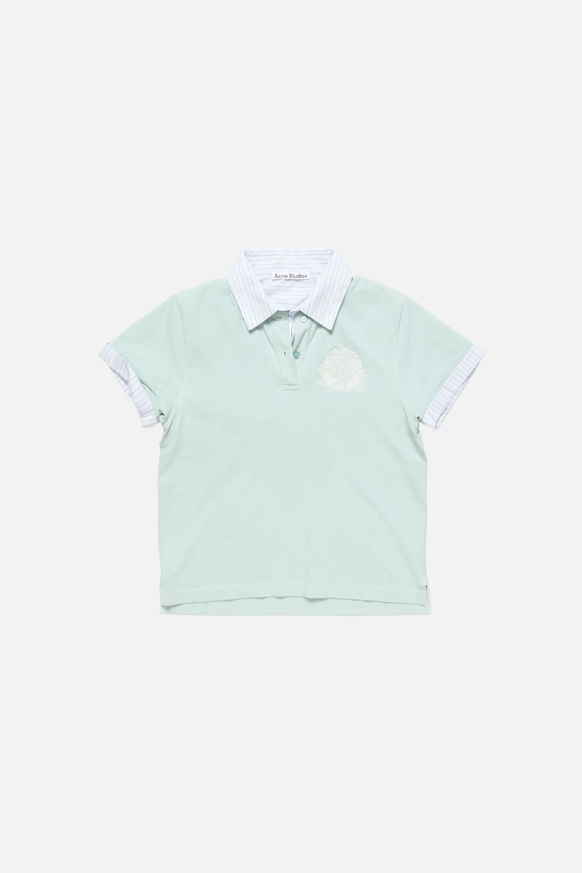 Layered polo shirt with logo - Light blue - 1