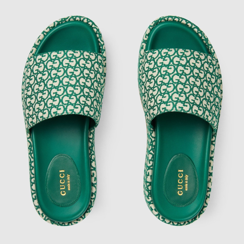 Women's GG platform slide sandal 5