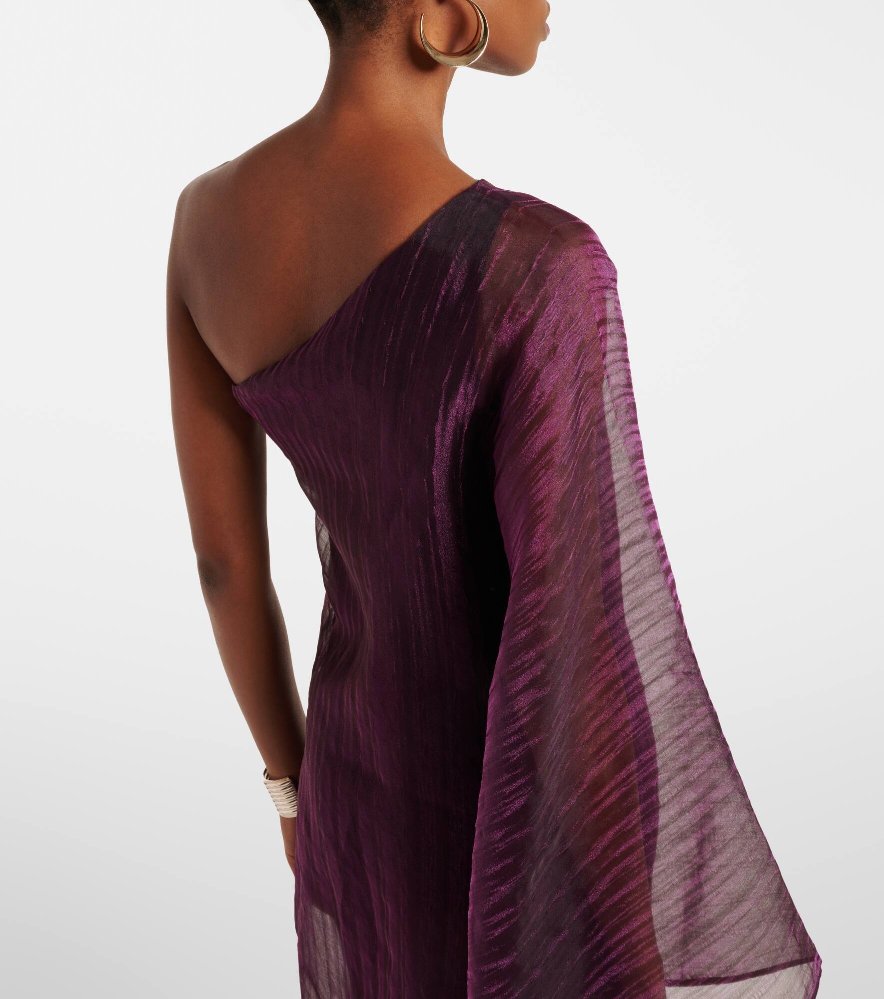 Betsy one-shoulder cady gown - 6
