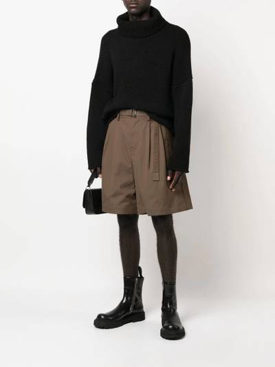 sacai belted tailored shorts outlook