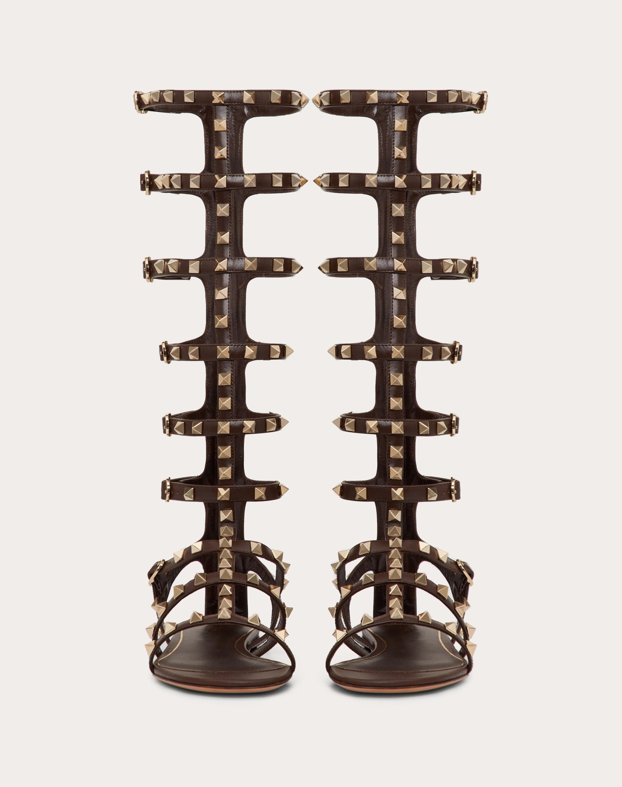 ROCKSTUD FLAT CALFSKIN SANDAL - 4