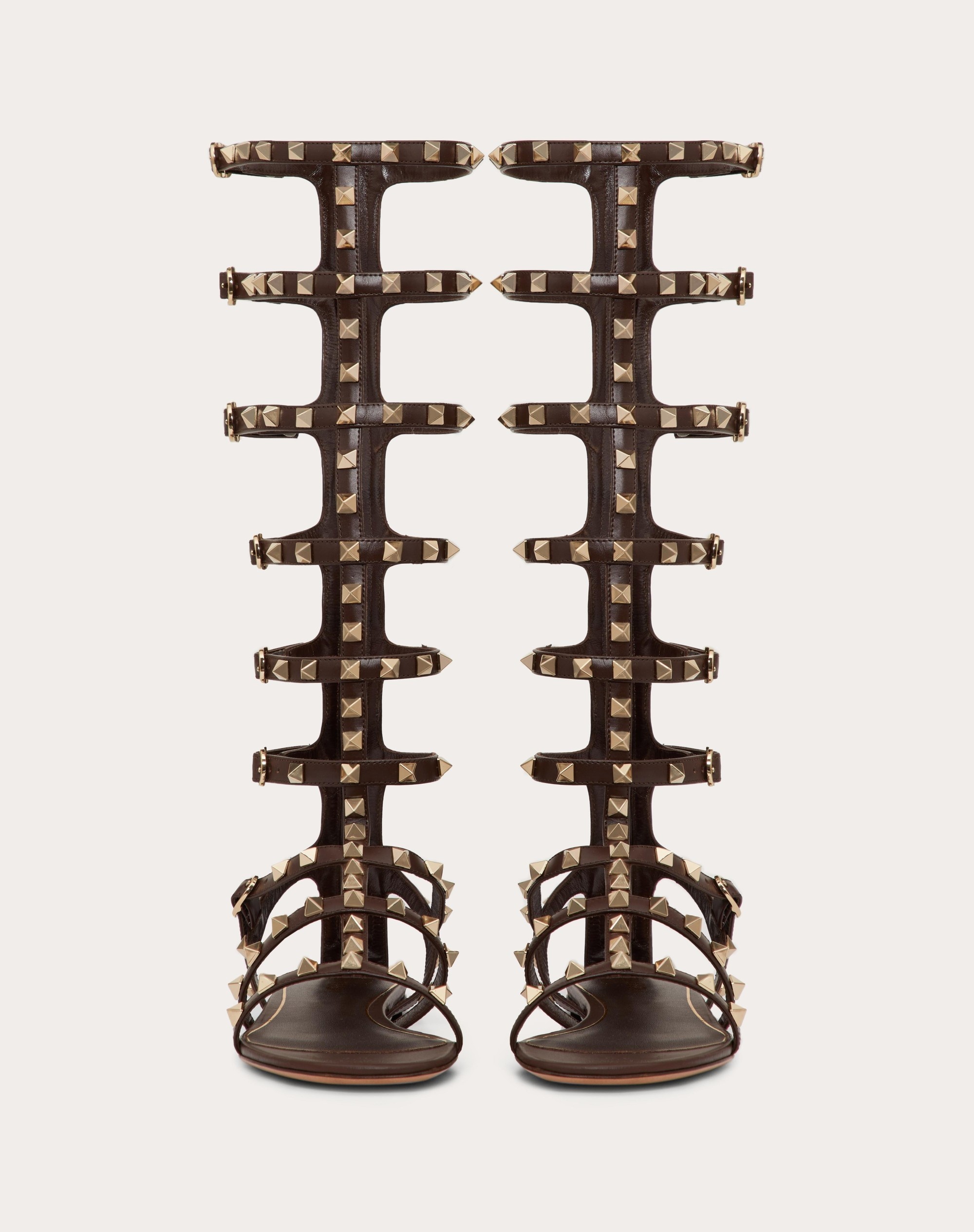 ROCKSTUD FLAT CALFSKIN SANDAL - 4