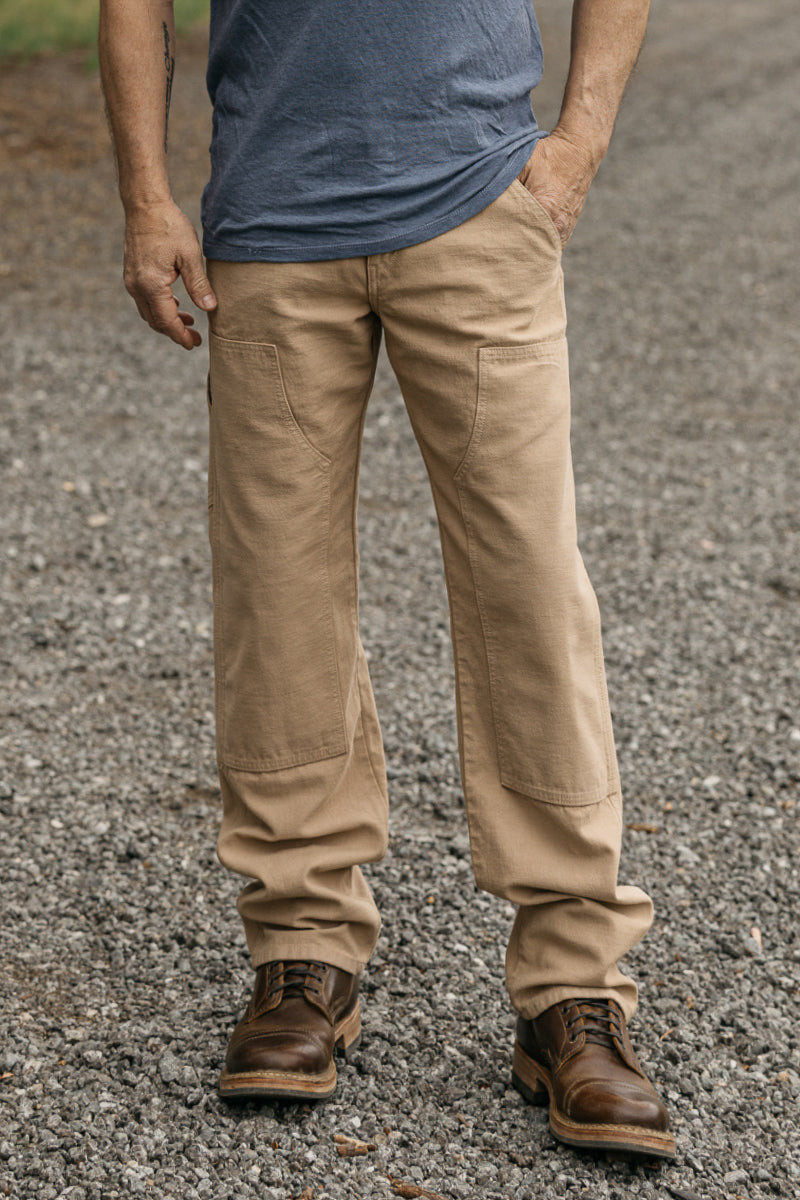 The Double Knee Pants Classic Straight - Sawdust 1