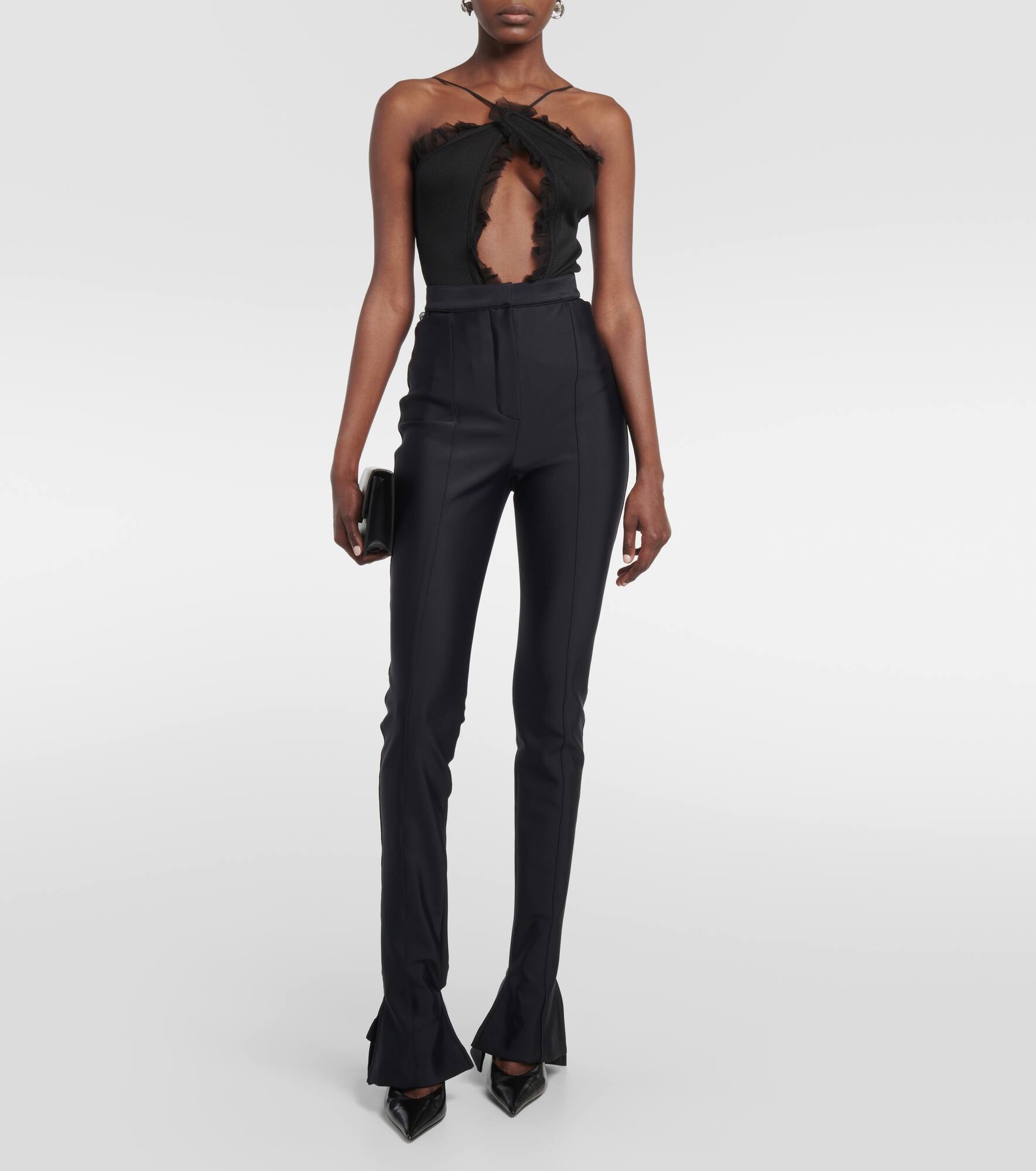 Carina georgette-trimmed bodysuit - 2