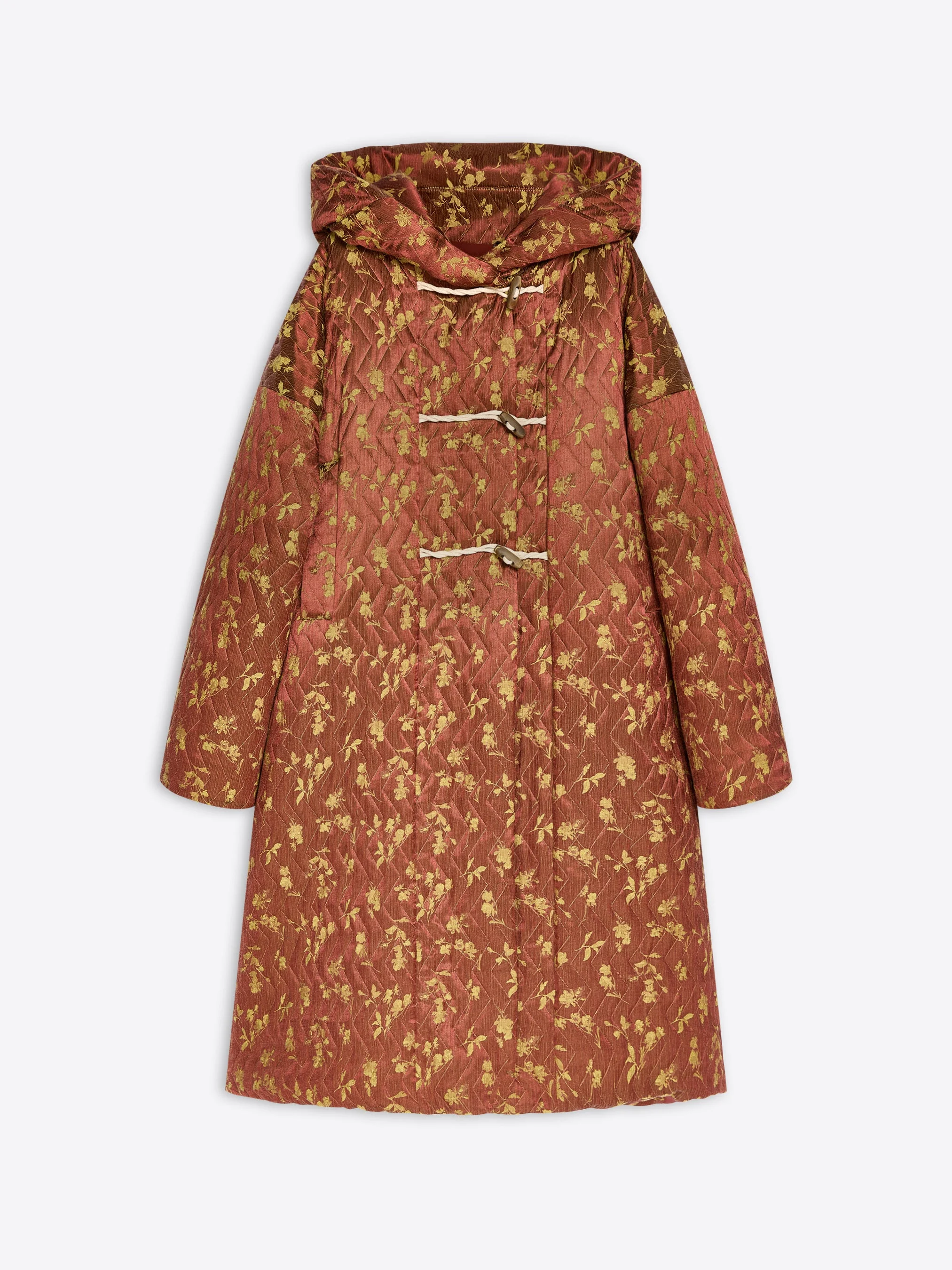 JACQUARD DUFFEL COAT - 1