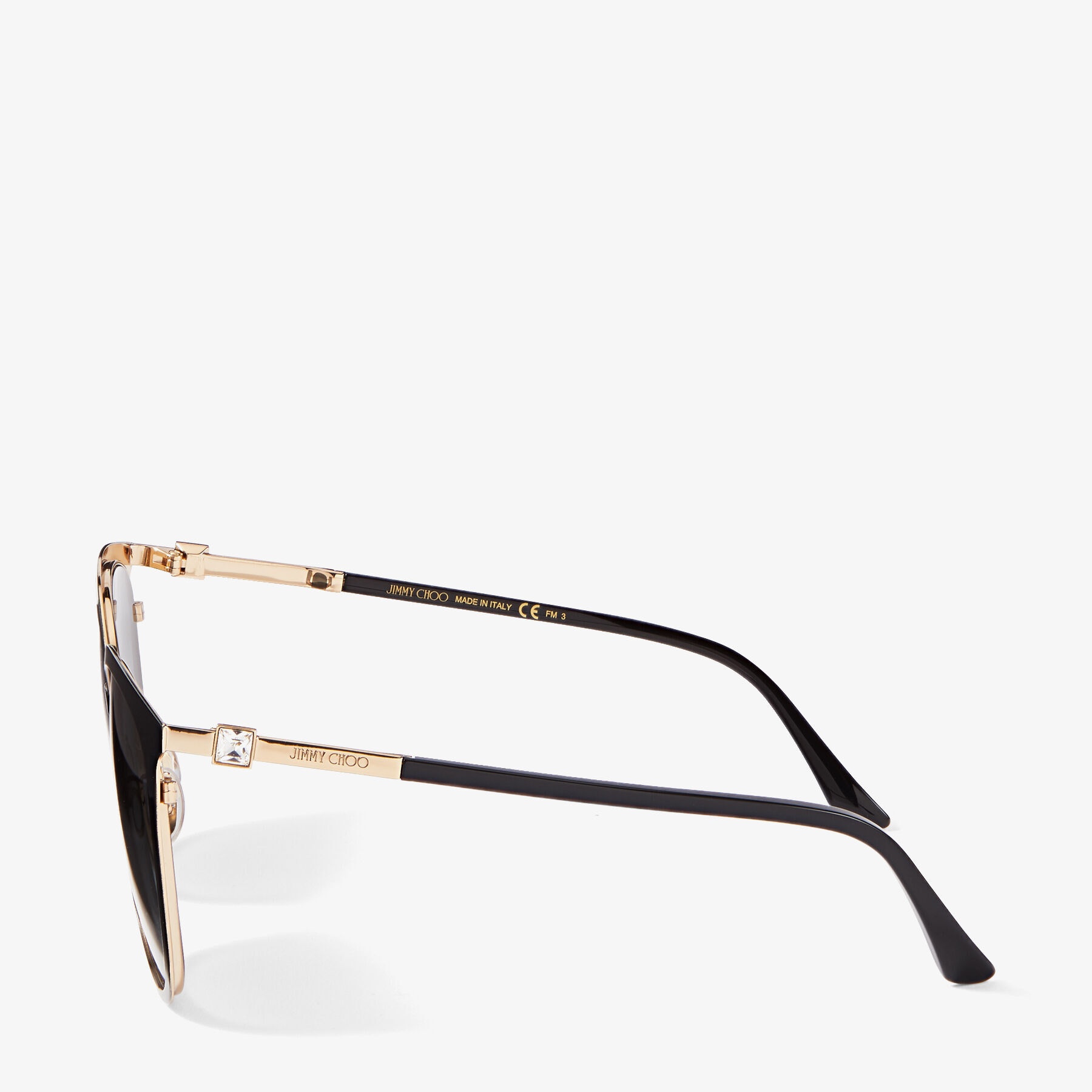 Oria
Black Cat-Eye Sunglasses with Swarovski Crystals - 2