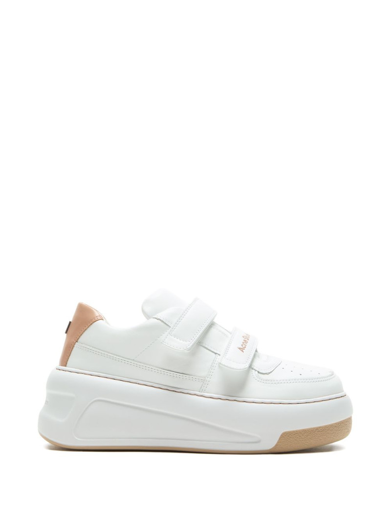 touch-strap leather sneakers 1