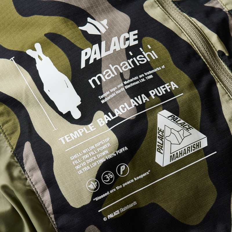 PALACE MAHARISHI TEMPLE PUFFA JACKET DPM KOR OM 9