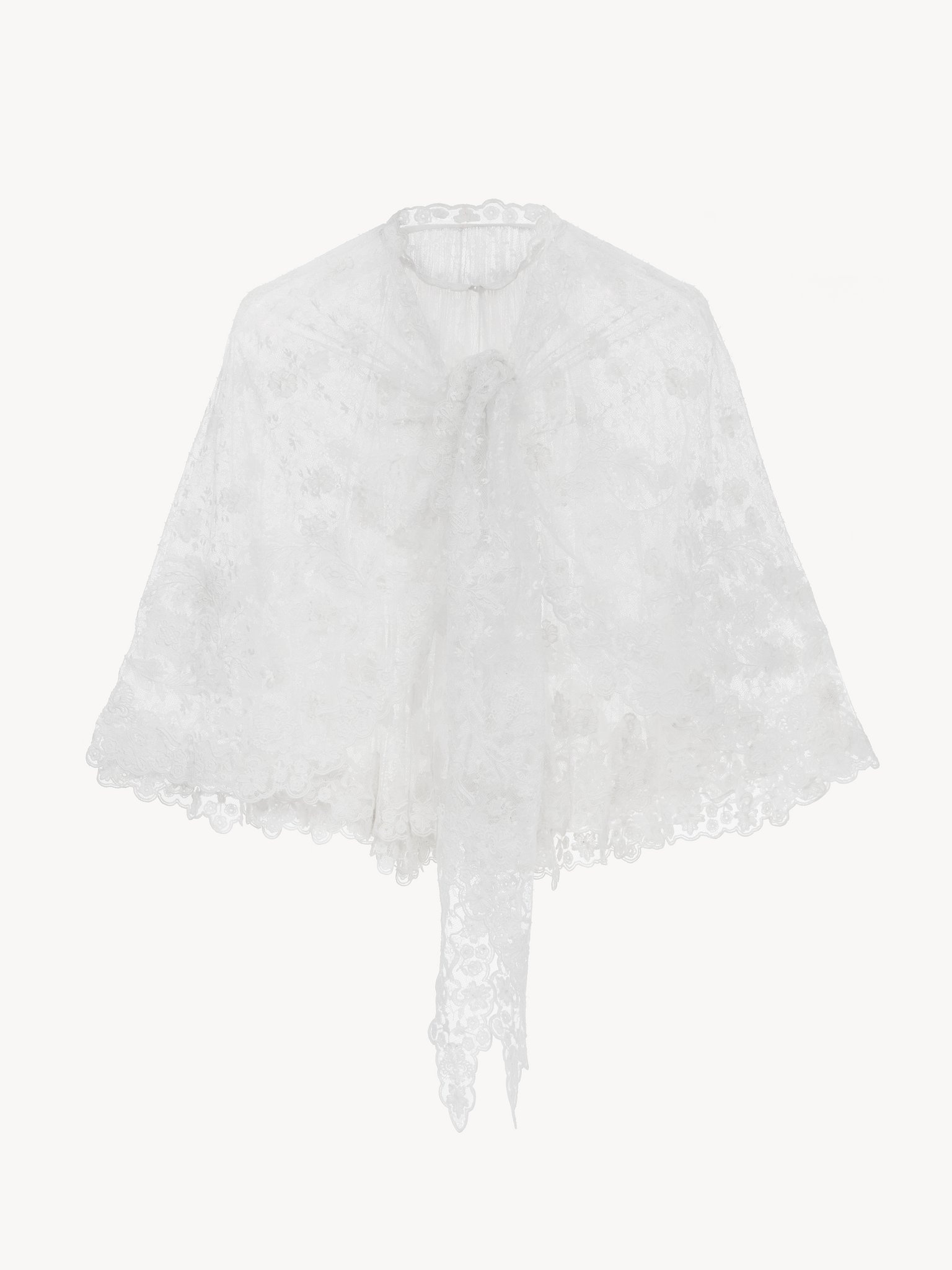 FRONT-TIE CAPE TOP IN FLORAL LACE - 2