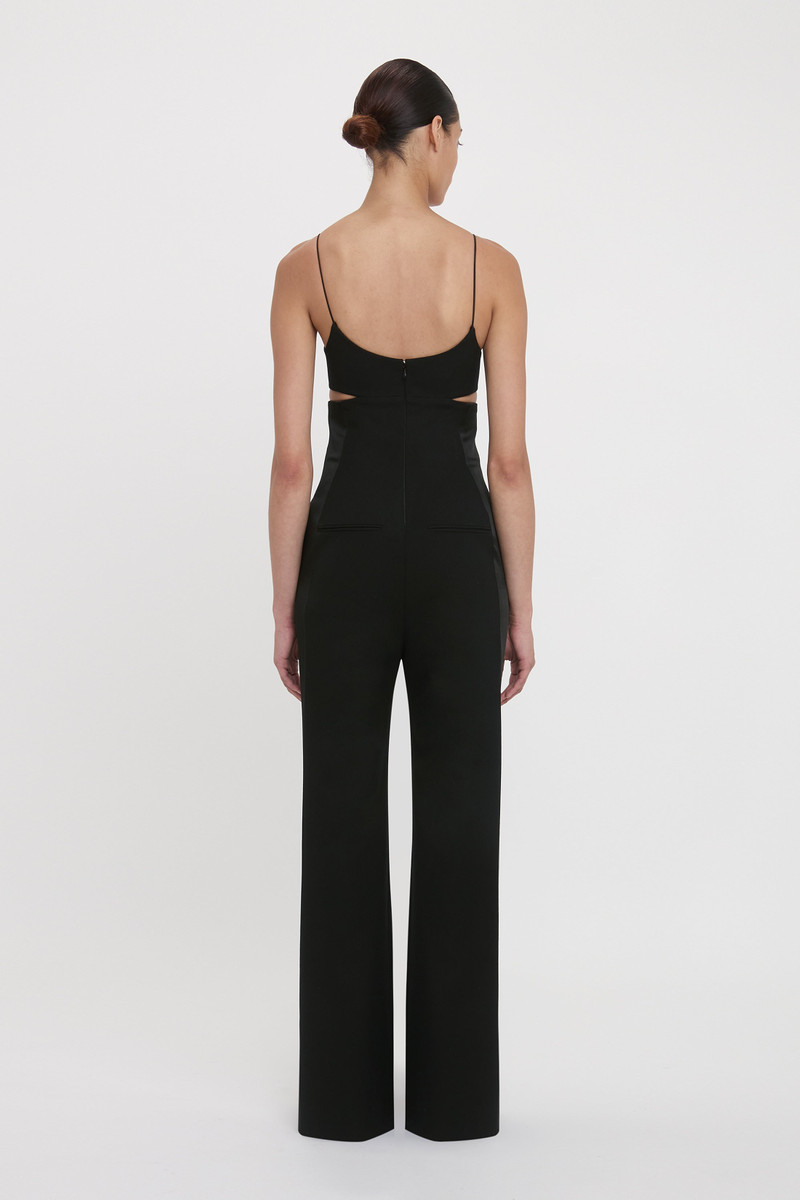 컷 아웃 세부 Cami Jumpsuit 에 검정 4