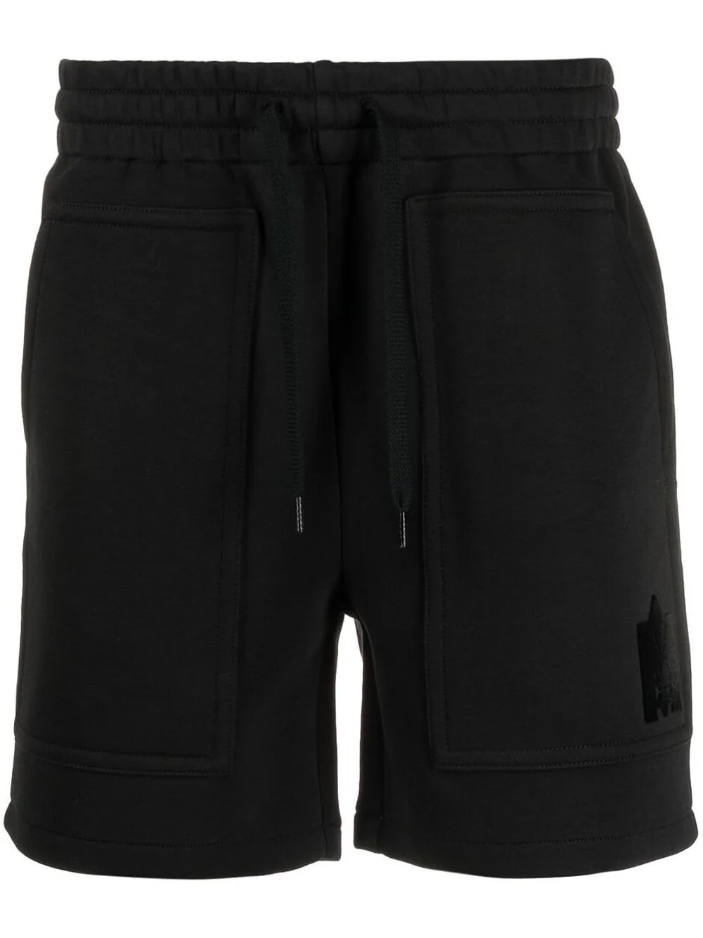 logo-patch drawstring shorts - 1