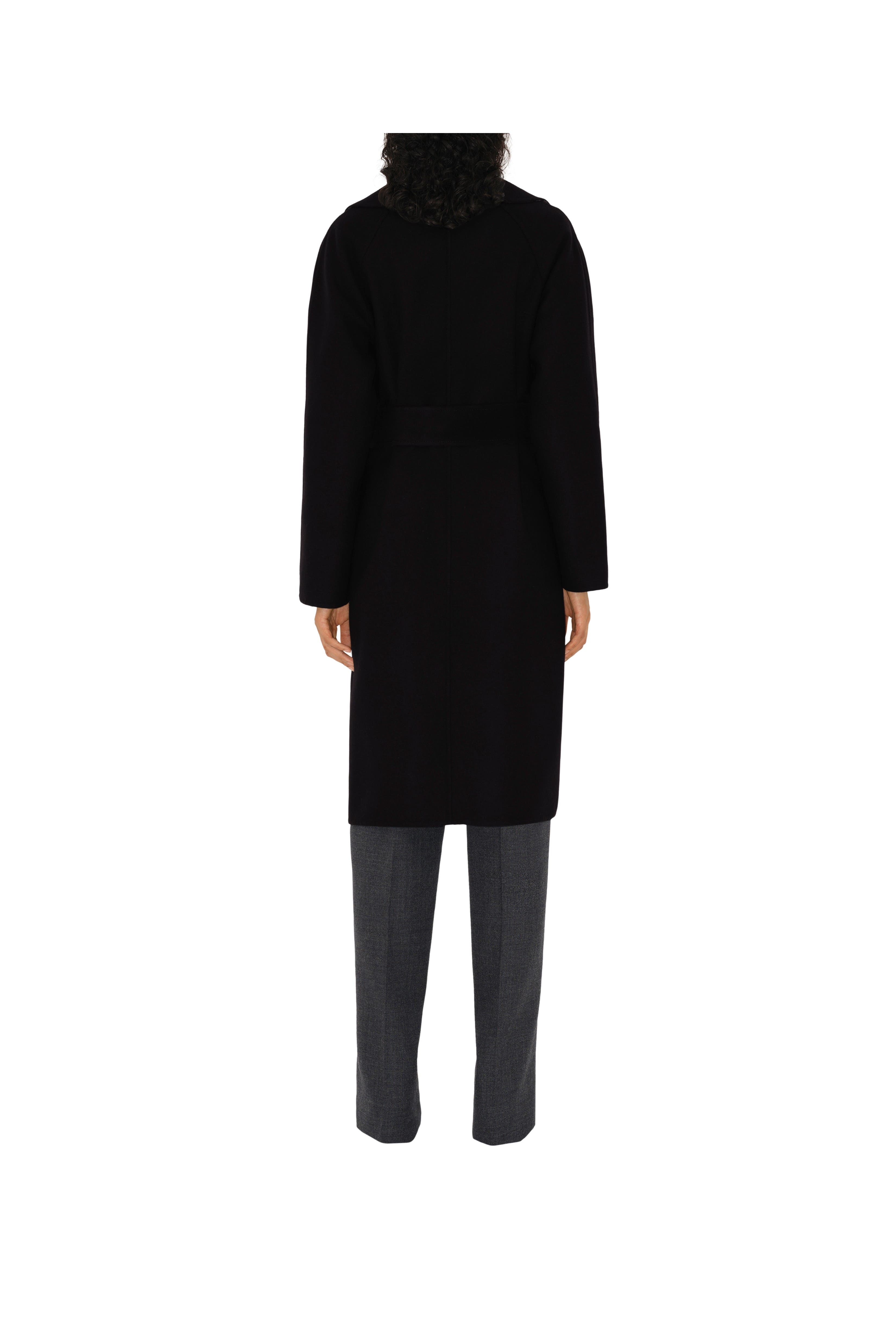burberry Long Reversible Check Wool Car Coat in Black at Nordstrom - 5