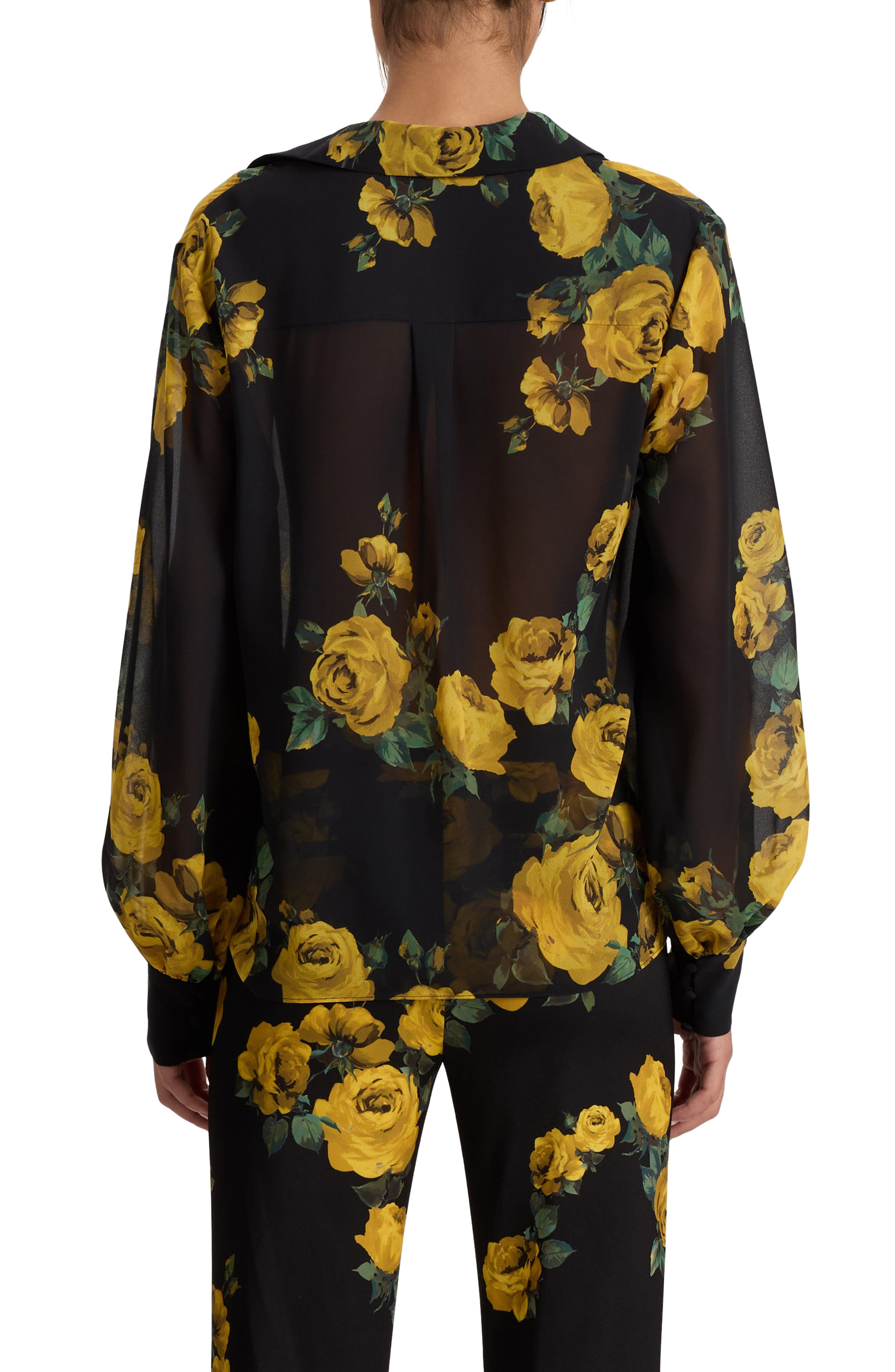 Alice + Olivia Candace Blouson Sleeve Shirt in Rosehips at Nordstrom - 2