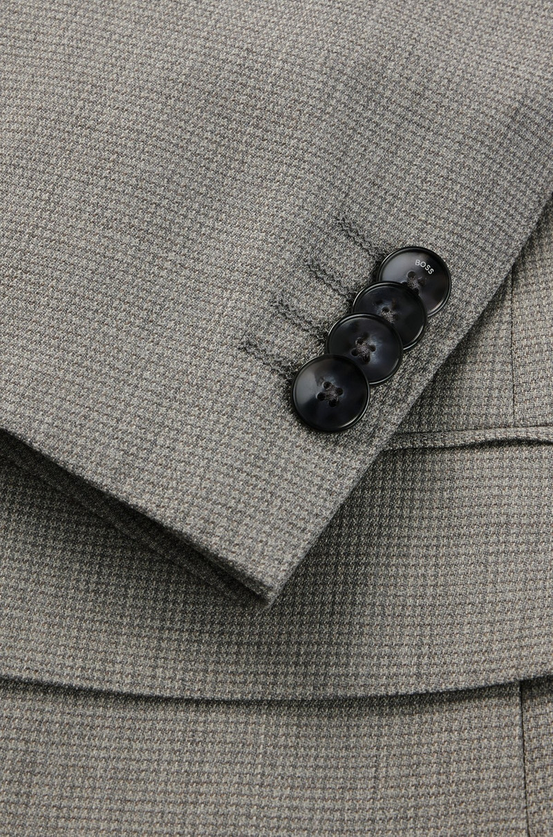 SLIM-FIT SUIT IN PATTERNED STRETCH WOOL 10