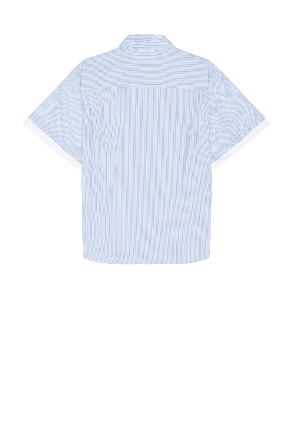 Le Pre Double Short Sleeve Button Down Shirt in Blue - 2