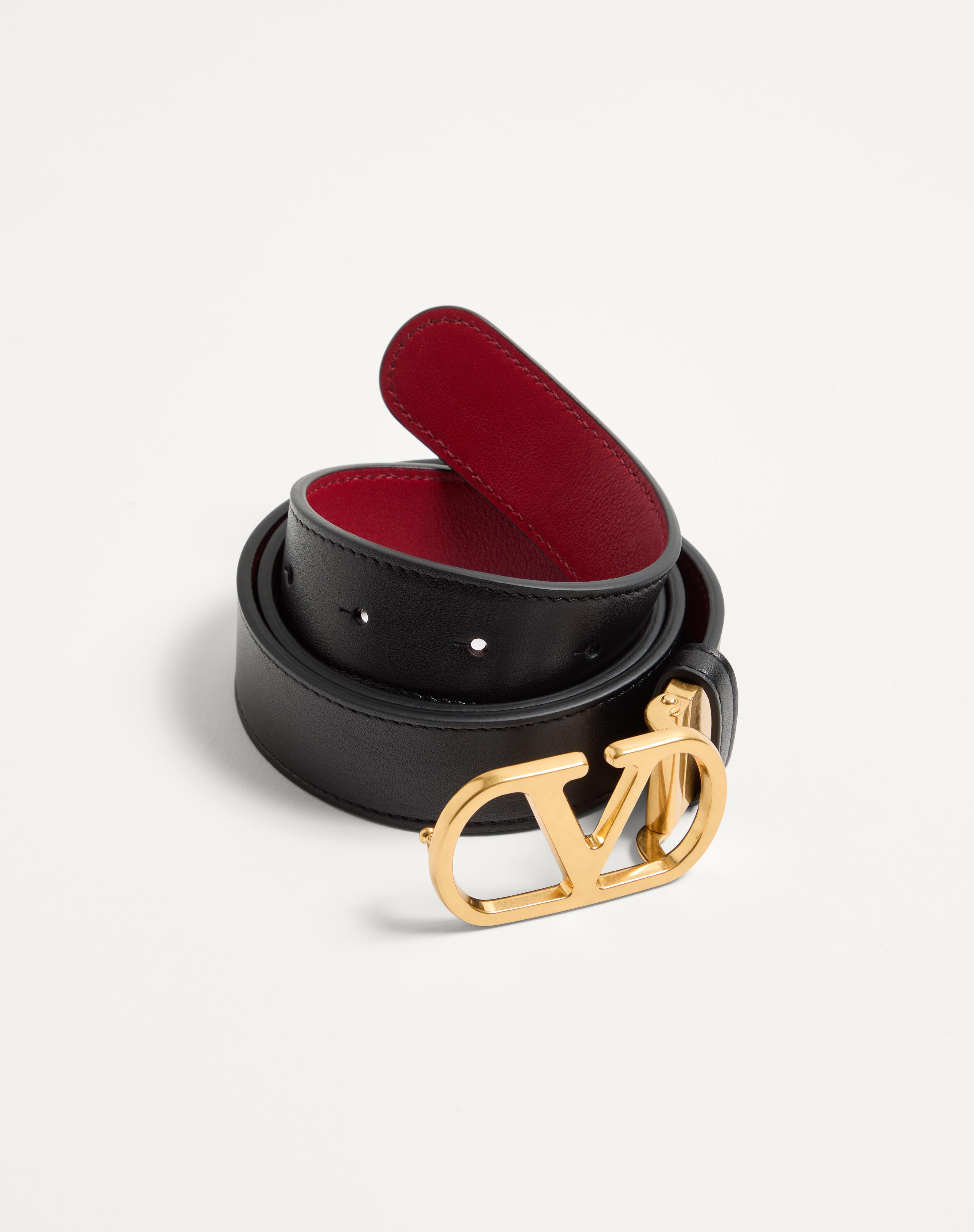 VLOGO SIGNATURE REVERSIBLE SHINY CALFSKIN BELT 30 MM - 3