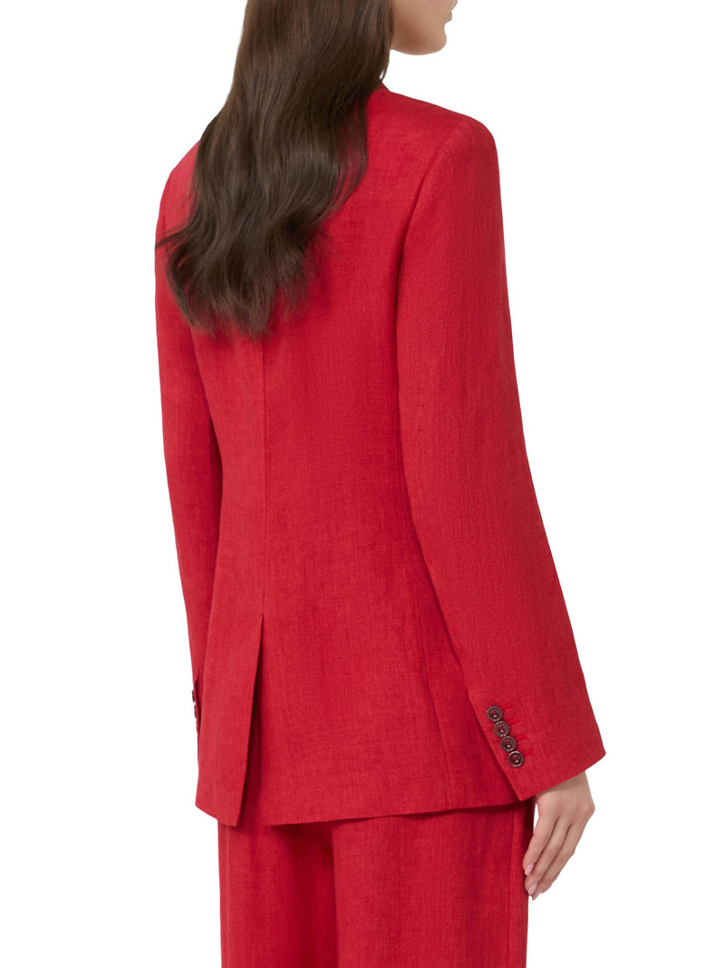 Women's Linen Twill Blazer - Red 3