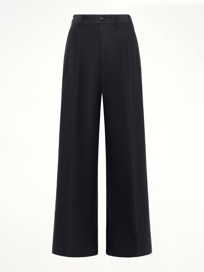 Maison Margiela Cotton Palazzo Trouser in Black outlook