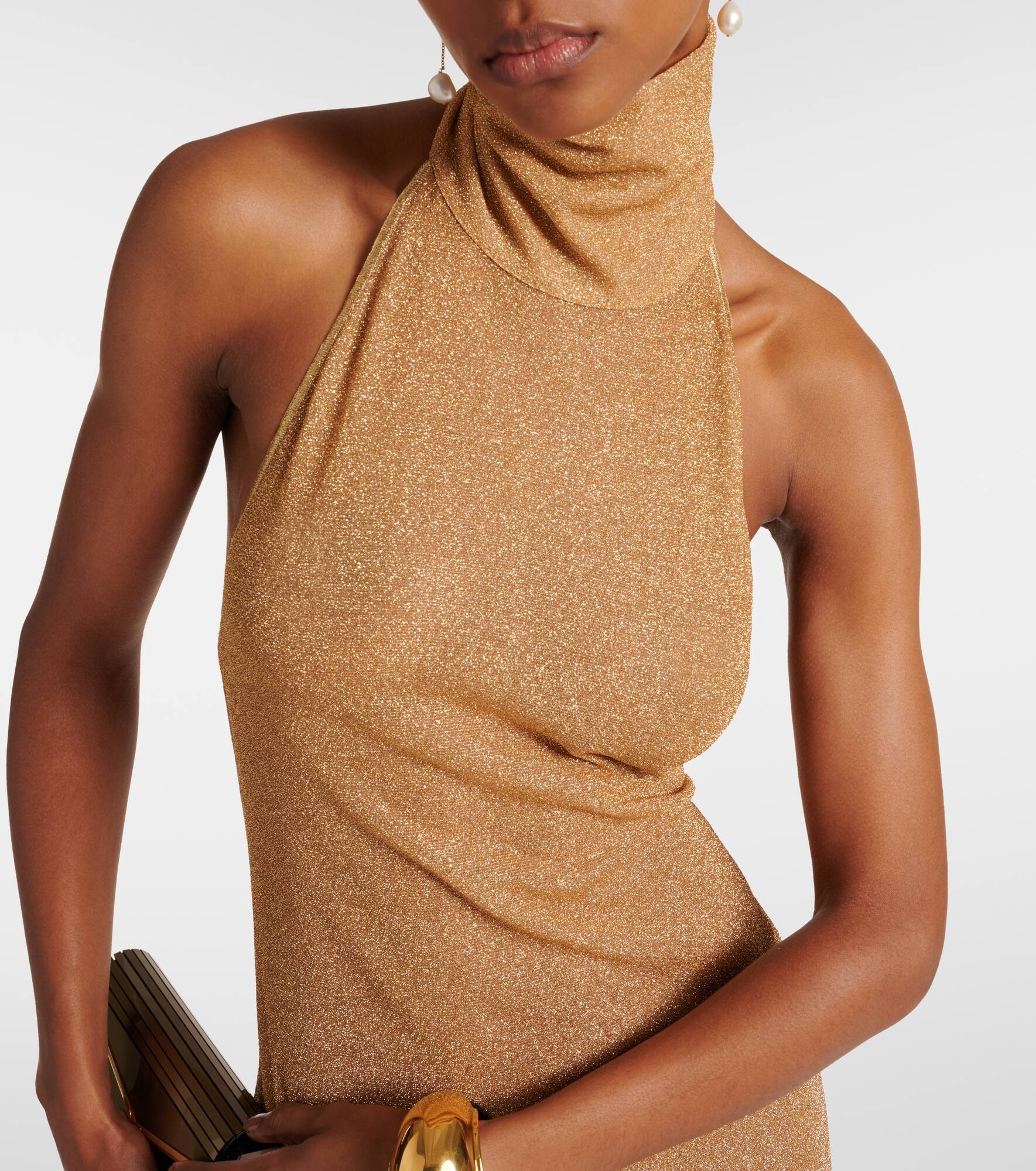 Lumière metallic maxi dress - 4