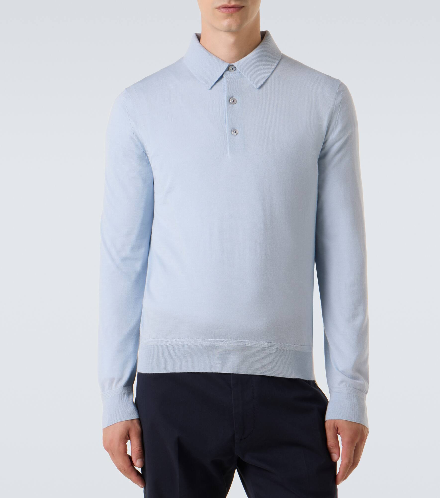Cashmere and silk polo sweater - 3