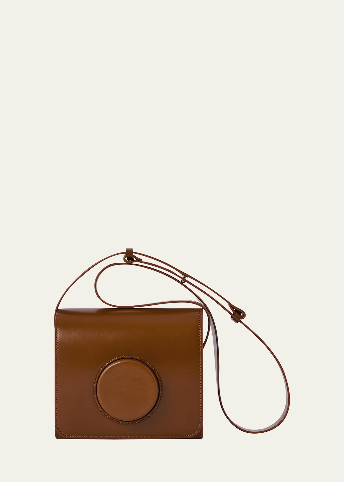 Flap Leather Camera Crossbody Bag - 1