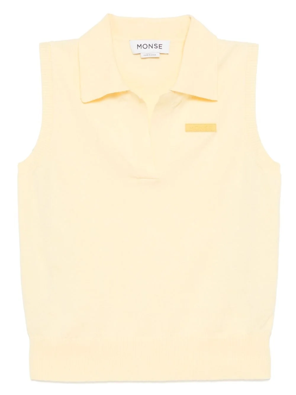 knitted polo top - 1