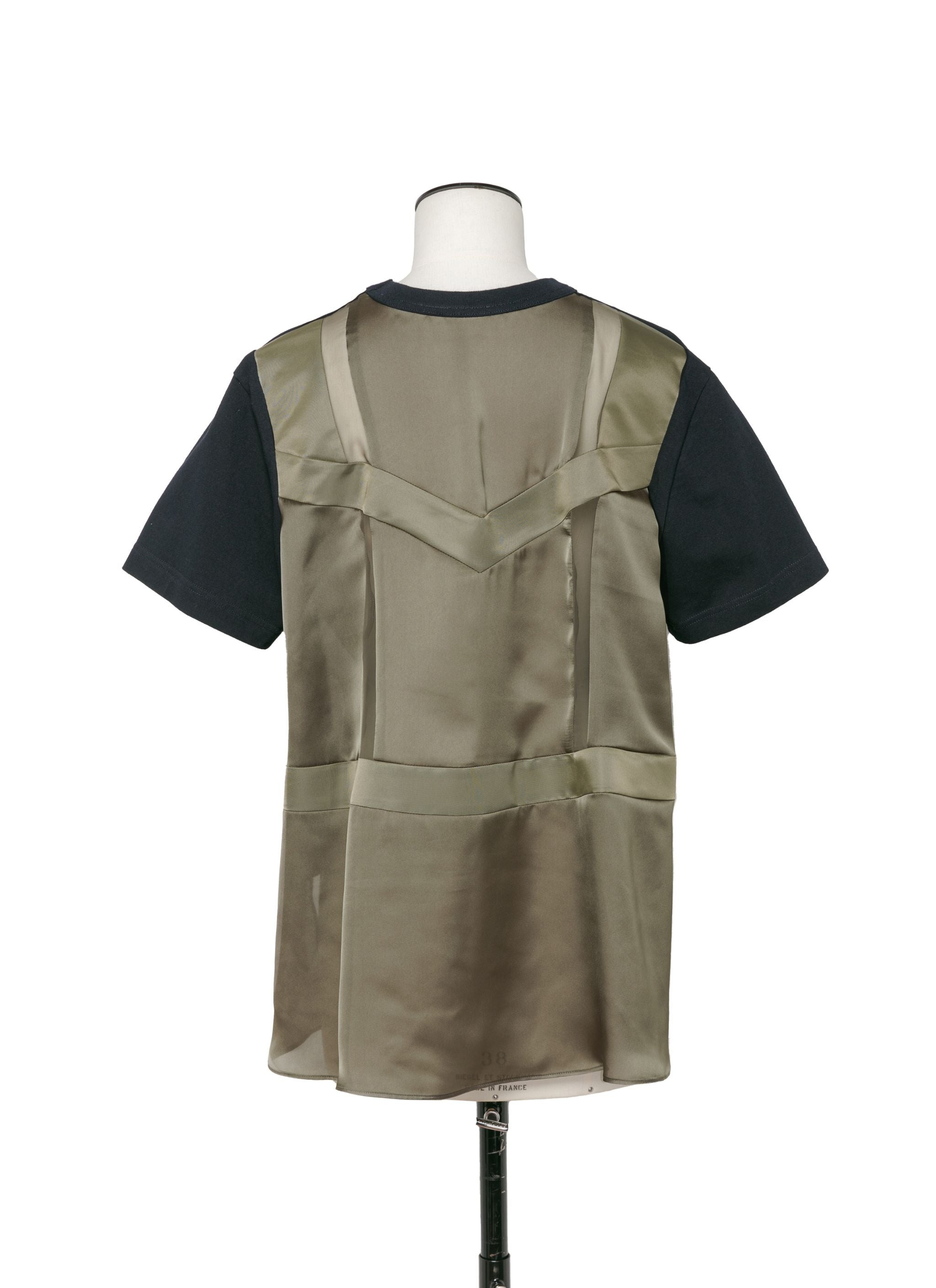 Nylon Twill Mix Cotton Jersey T-Shirt - 3