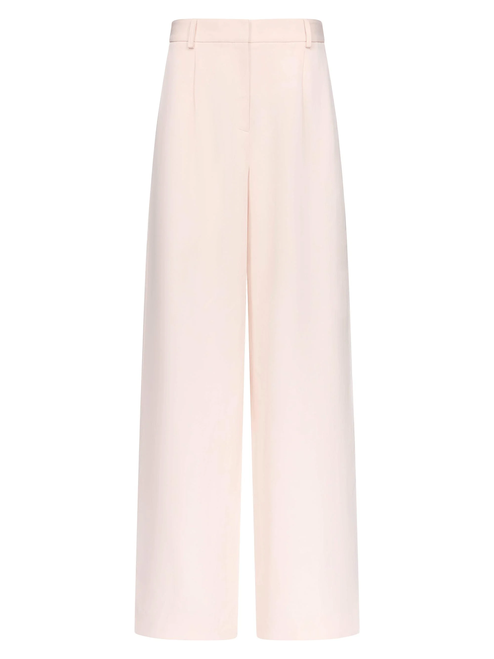 Women's Hudson Pleated Wide-Leg Pants - Creme De Peche - 1