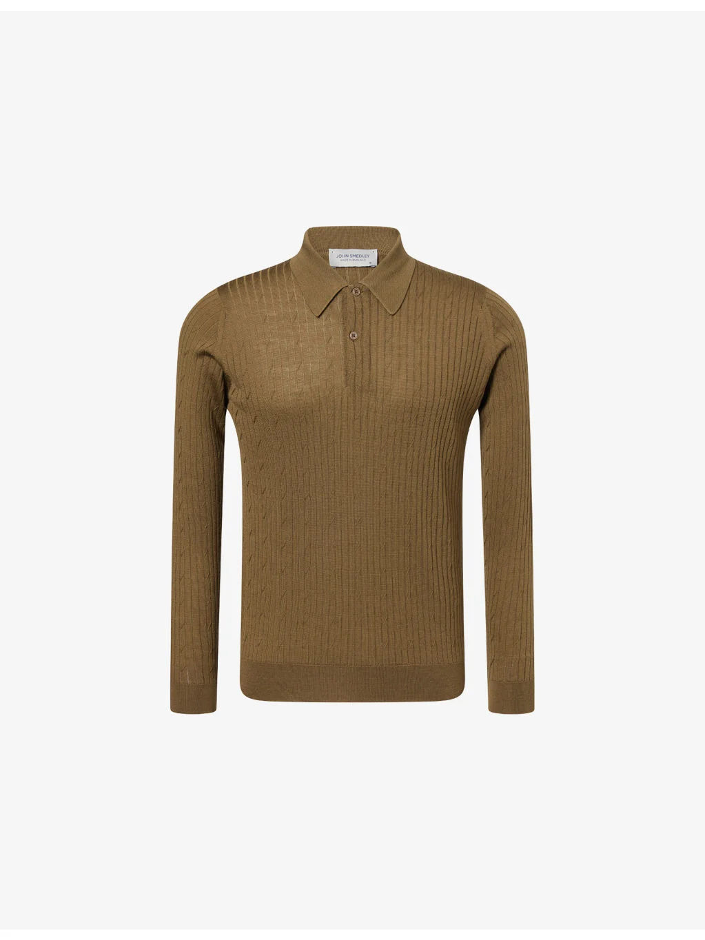 Hodson Ribbed Merino-Wool Polo Jumper - 1
