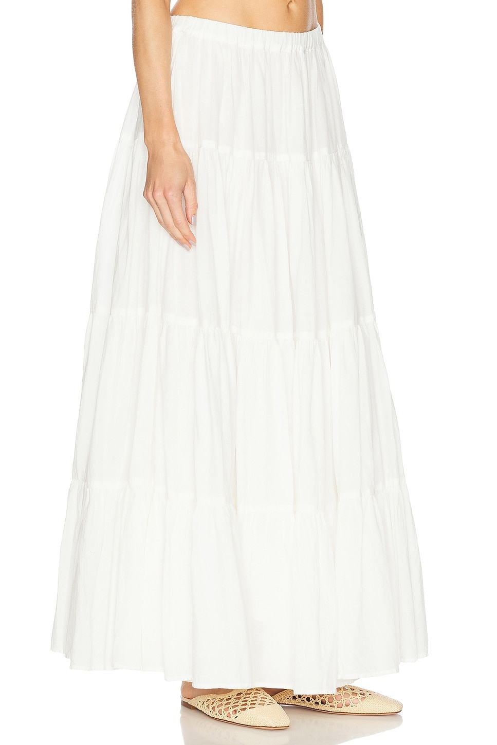 Shirred Ruffle Tiered Skirt - 2