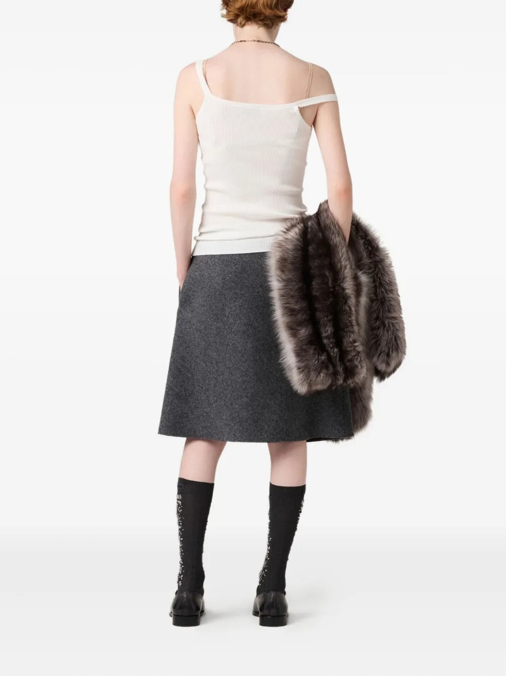 MIU MIU - Women Cotton Knit Tank Top - 3