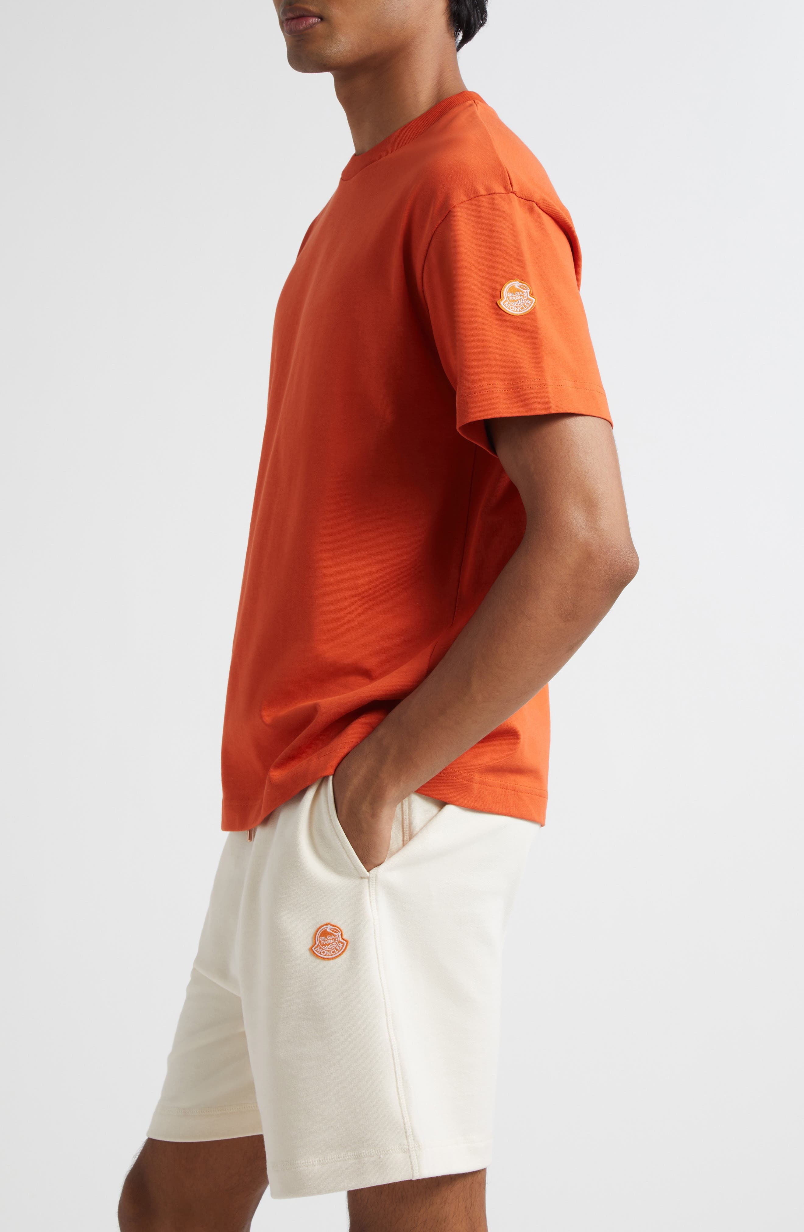Moncler x Gilga Farm by Donald Glover Logo Patch T-Shirt in Orange at Nordstrom - 3