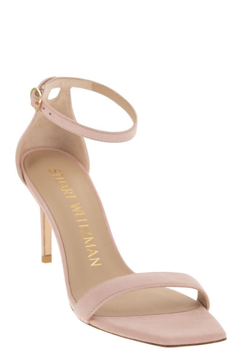 STUART WEITZMAN NUNAKEDCURVE 85 - LEATHER SANDAL WITH HEEL - 2