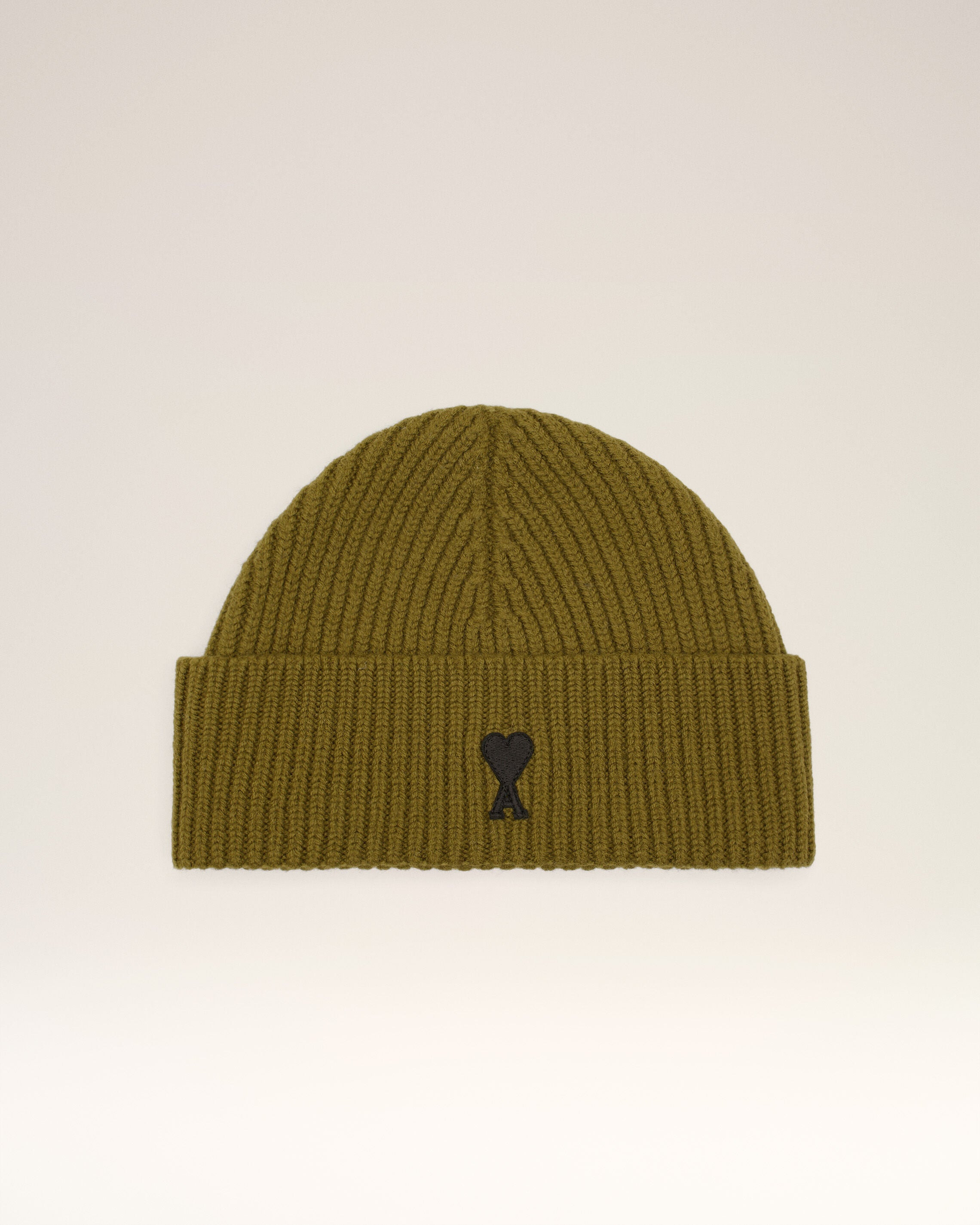 KHAKI WOOL AMI DE COEUR BEANIE - 1