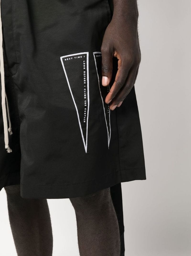 logo-patch deck shorts - 5
