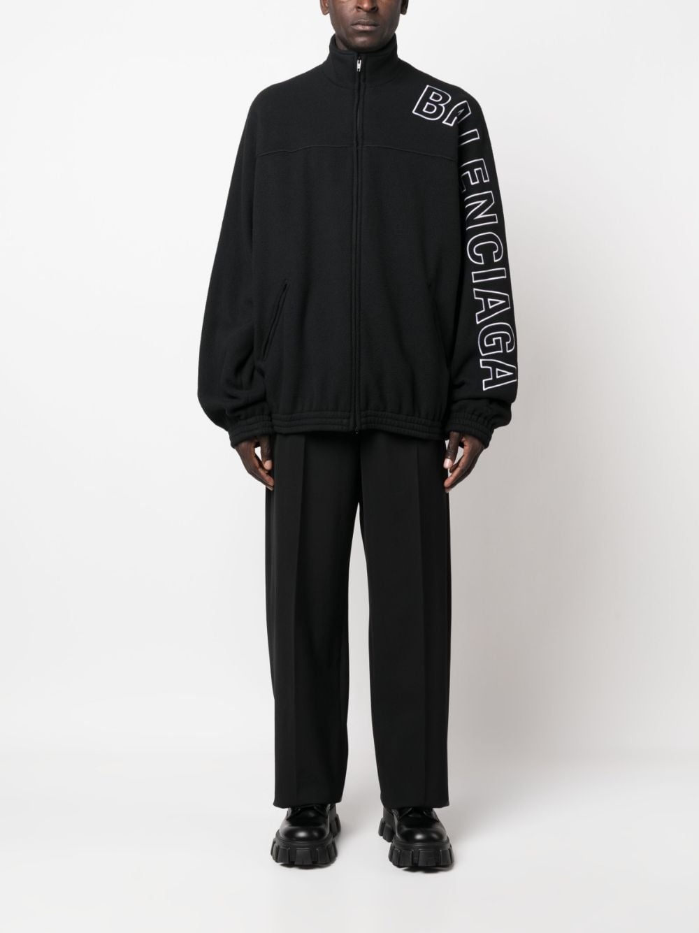 logo-print track jacket - 2