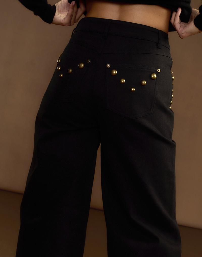 Serena Studded Wide Leg Jeans 7