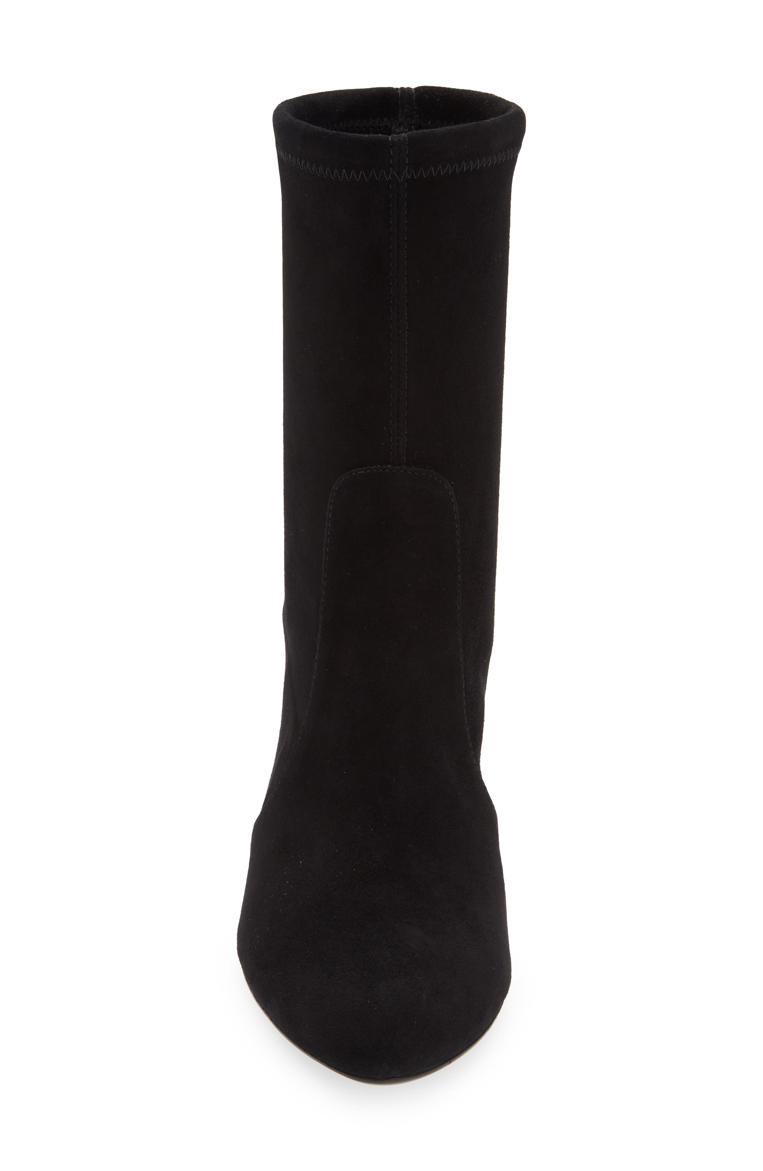Stuart Weitzman Essentialist Stretch Bootie in Black Suede at Nordstrom - 4