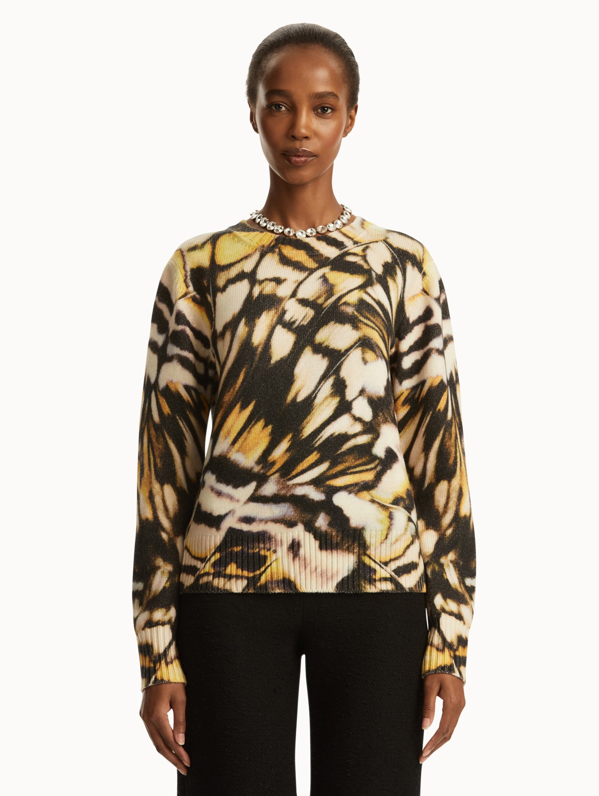 ABSTRACT BUTTERFLY PRINTED PULLOVER - 2