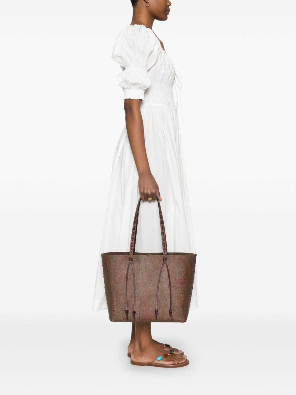 paisley-jacquard shoulder bag - 2