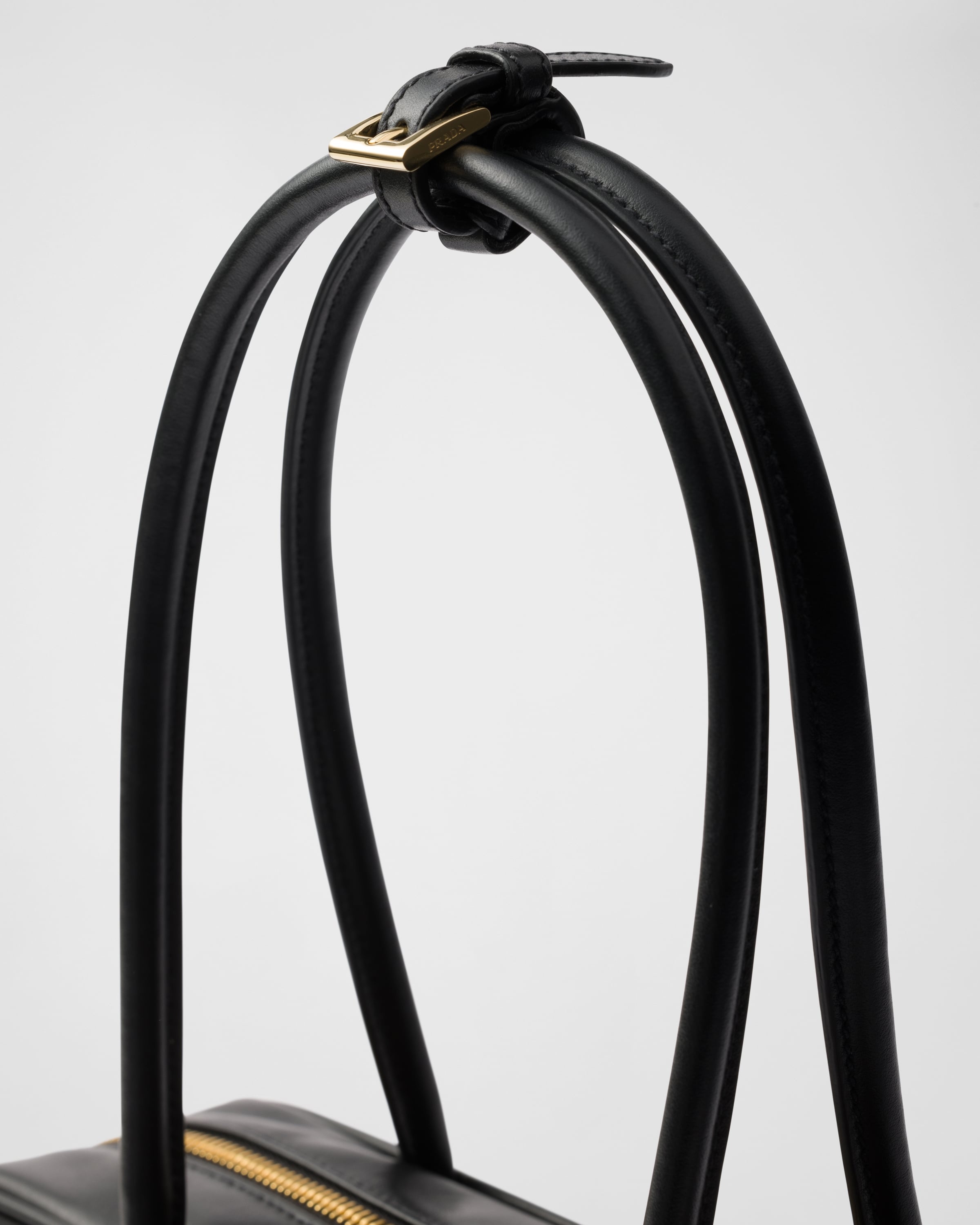 Re-Nylon and leather small top-handle bag - 6