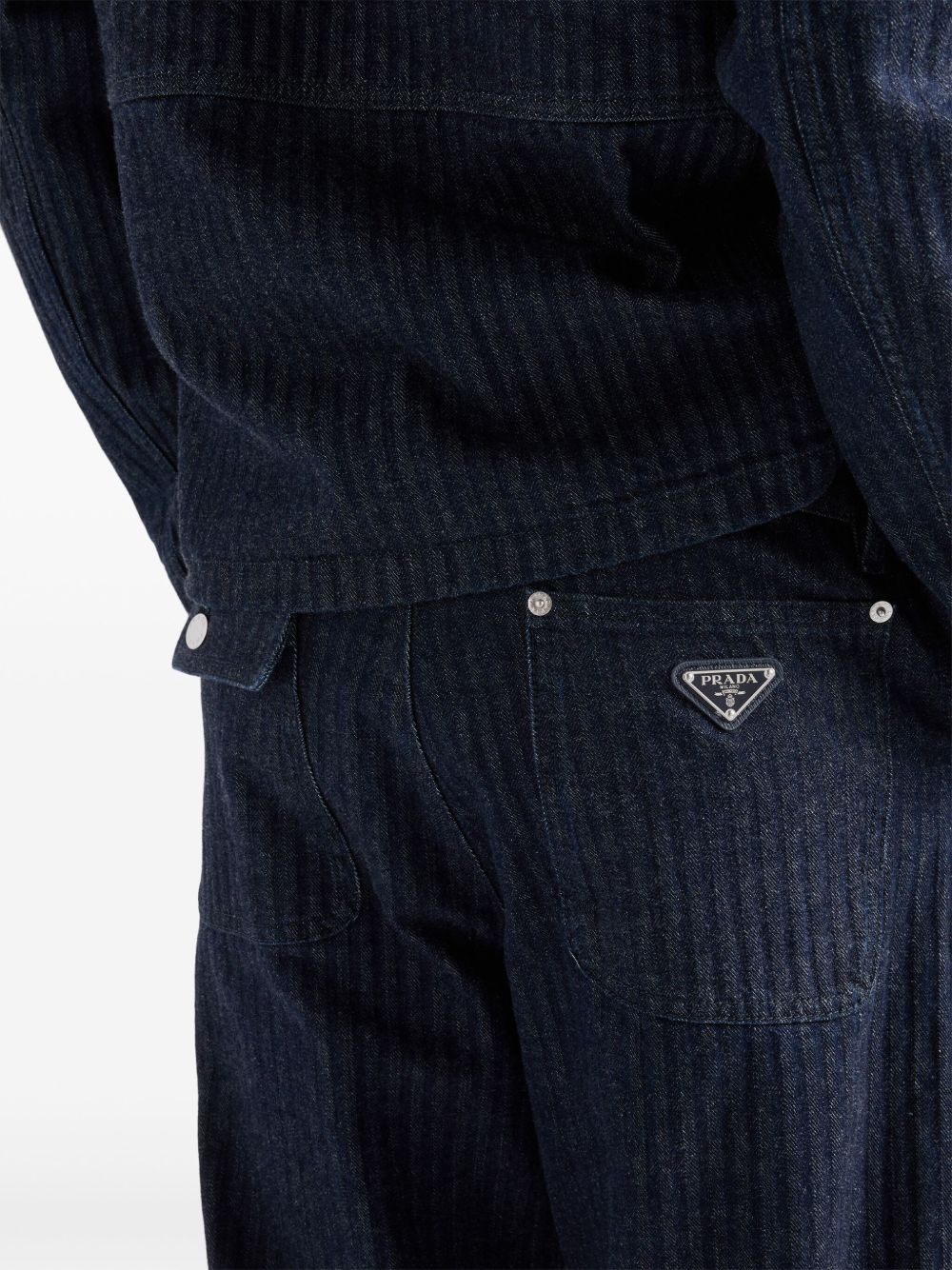 enamel-triangle logo trousers - 5