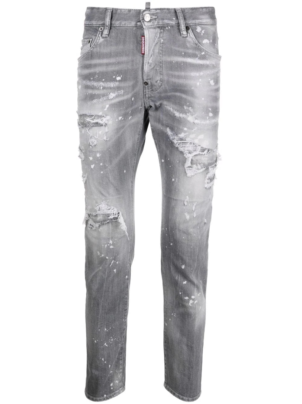 distressed-effect slim-fit jeans - 1