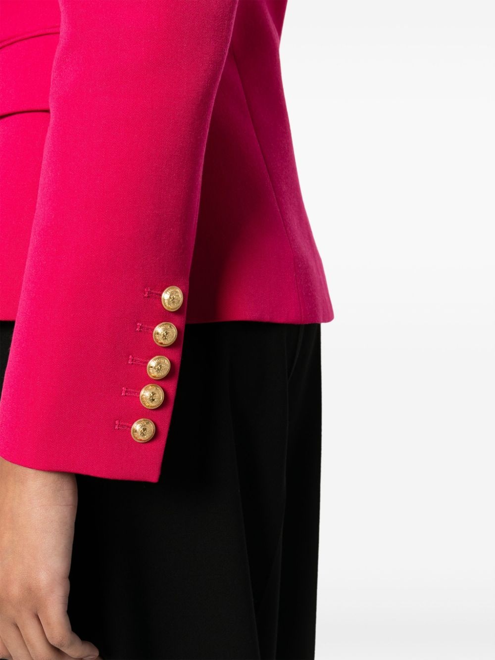 double-breasted wool blazer - 5