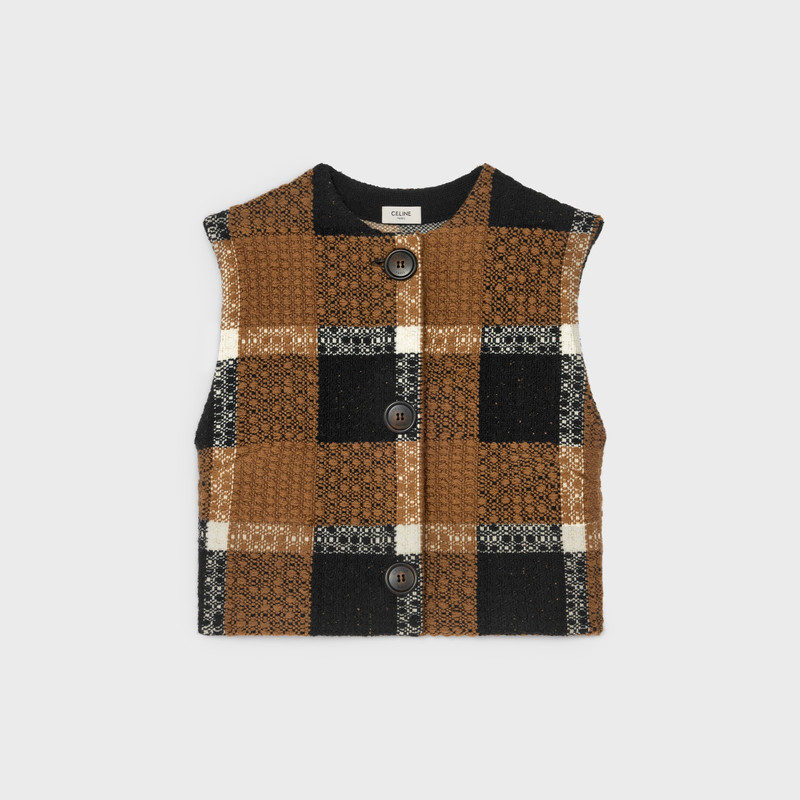 cardigan IN tartan mohair jacquard 1