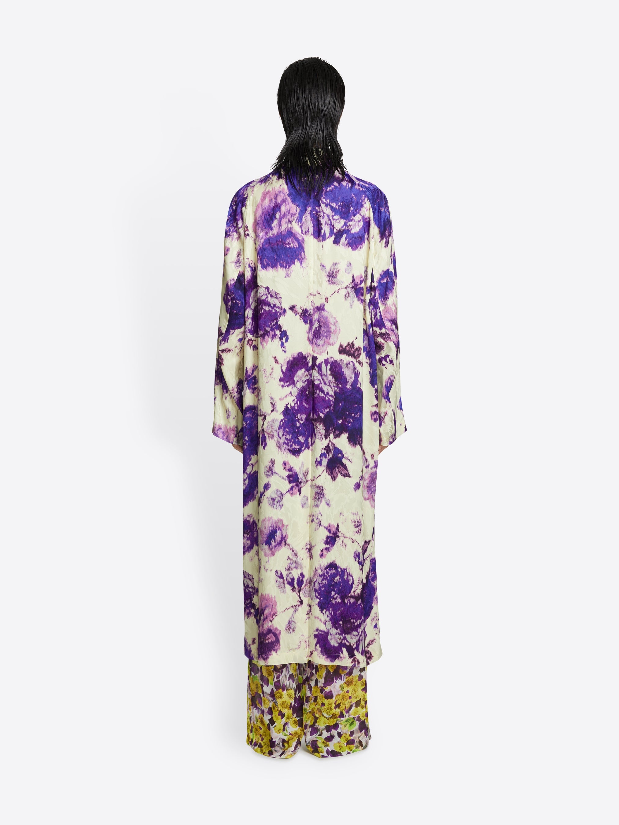 BELTED FLORAL COAT - 4