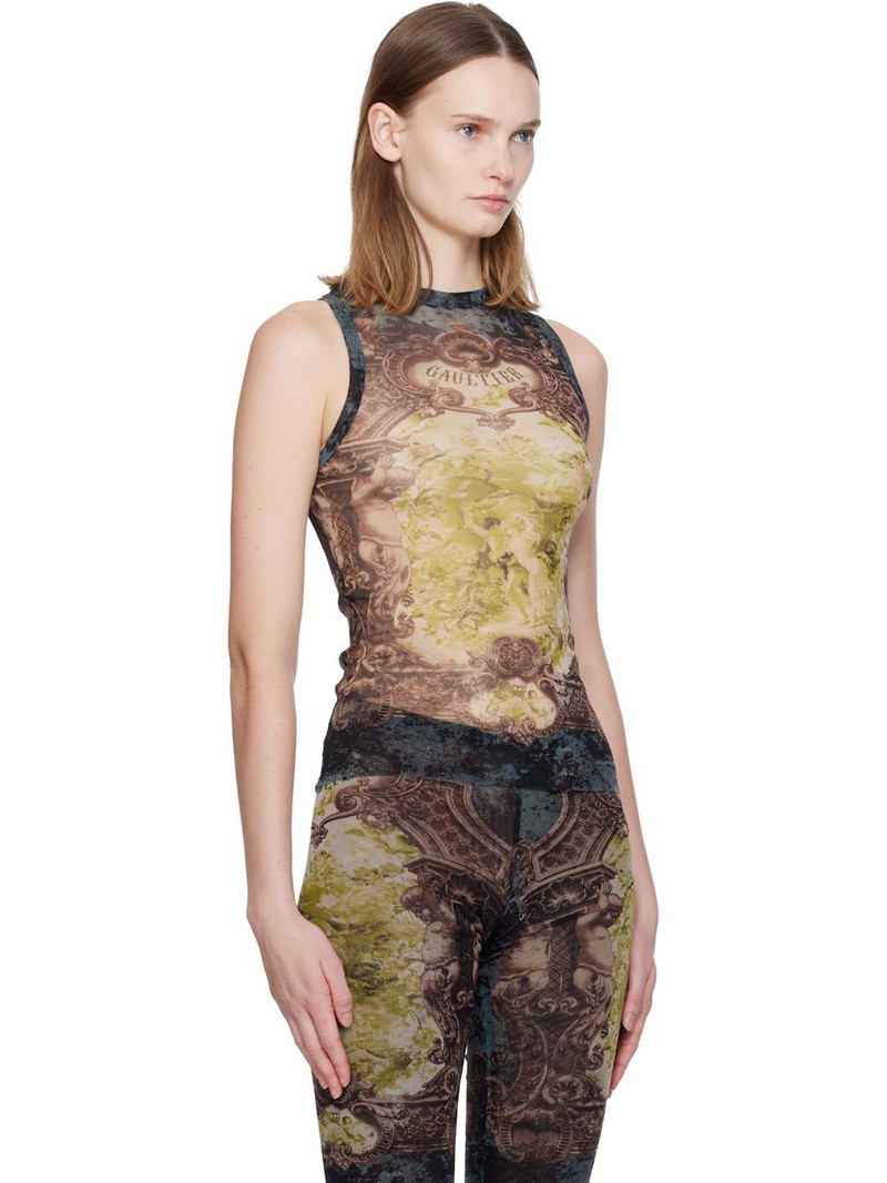 Jean Paul Gaultier Black & Yellow 'The Médaillon' Tank Top outlook