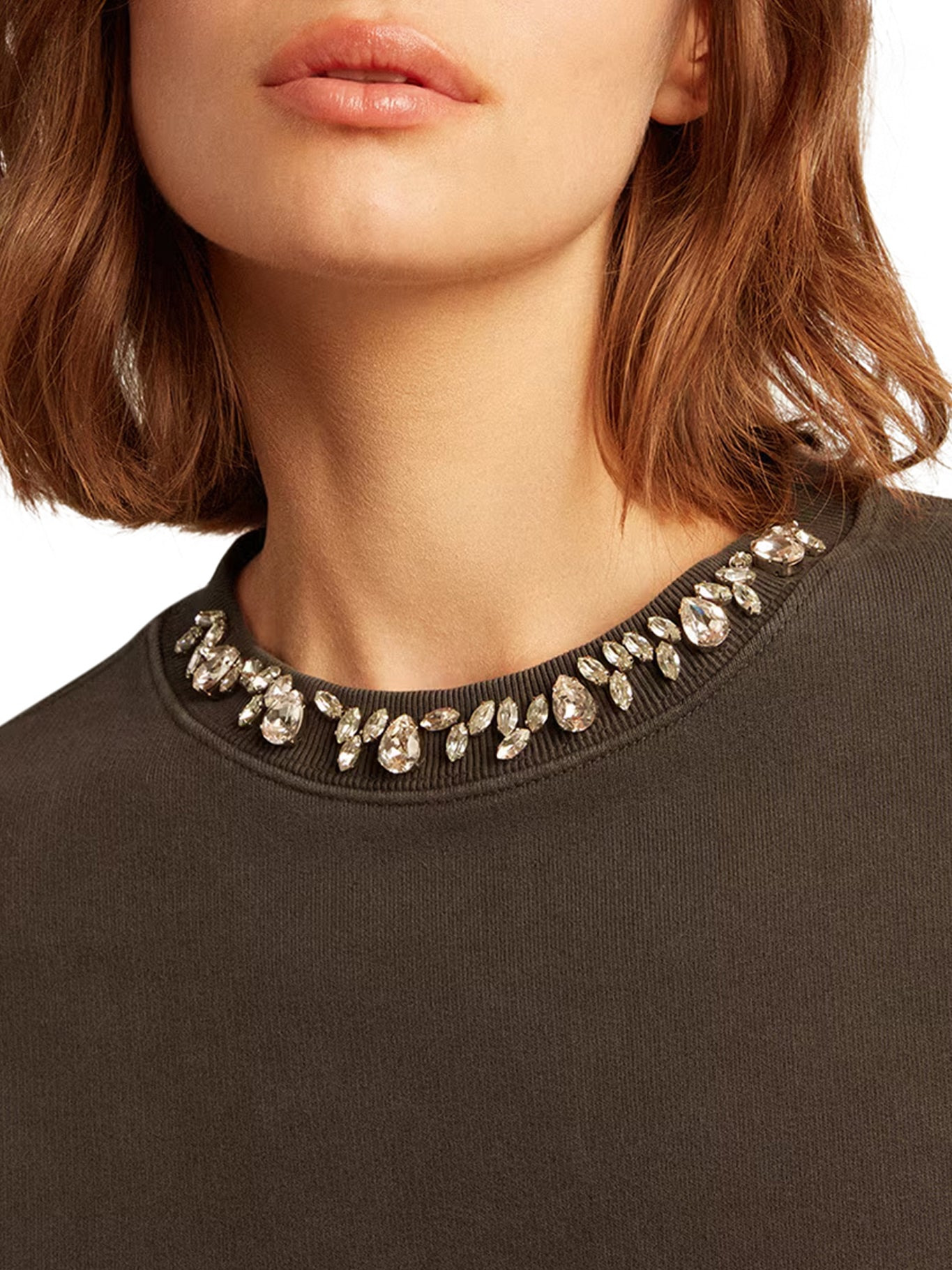 CRYSTAL-EMBELLISHED CREW-NECK SWEATSHIRT - 5