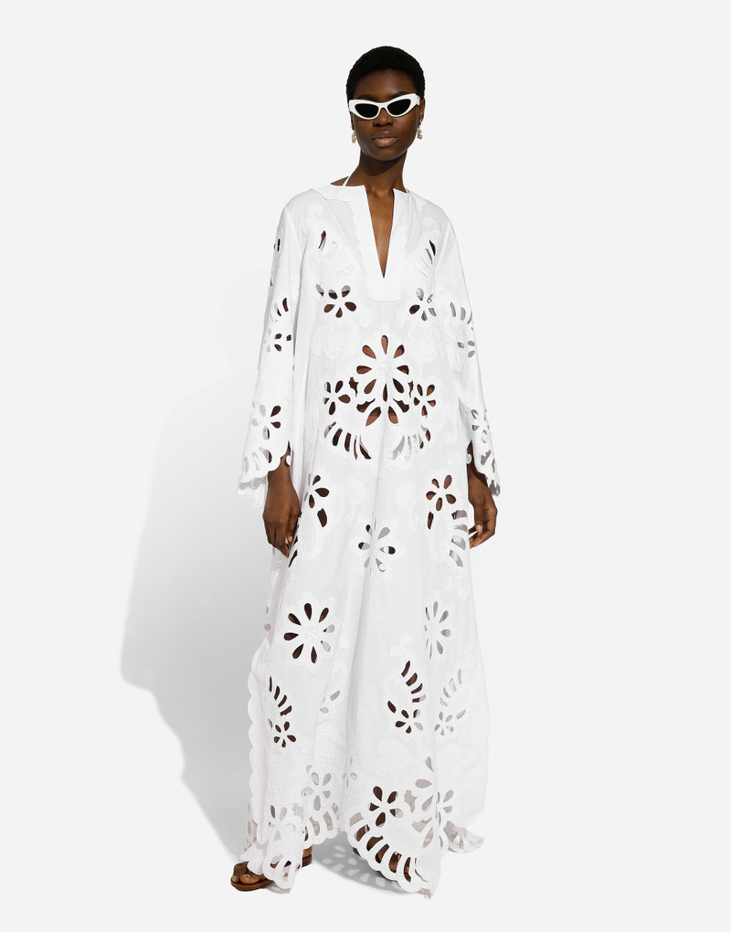 Dolce & Gabbana Long cotton caftan with cut-out detailing outlook