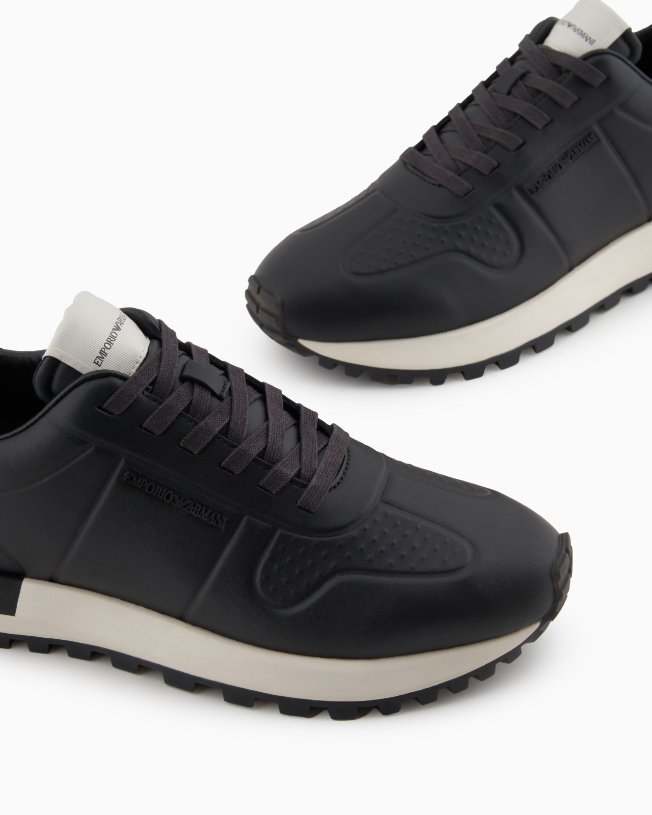 LEATHER SNEAKERS WITH THERMOFORMED DETAILS - 5